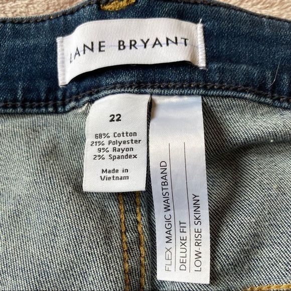 NWOT Lane Bryant Plus Size Deluxe Fit Low Rise Skinny Jeans 22 - Picture 3 of 3